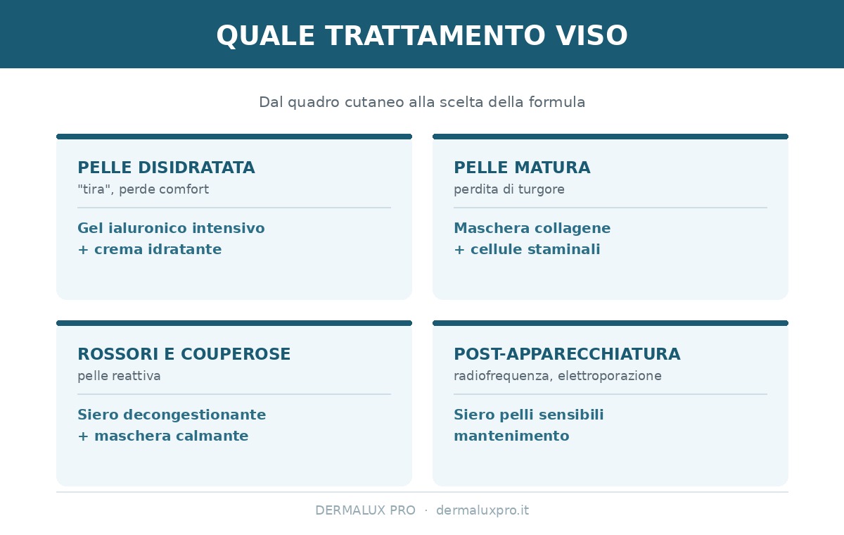 Quale trattamento viso scegliere in base al quadro cutaneo - Dermalux Pro